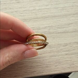 Elizabeth and James Gold Plated Ring - Size 7